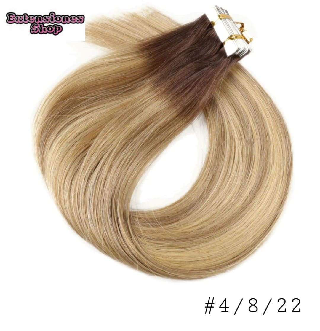 EXTENSIONES ADHESIVAS COLOR 4 60 CM 20 PIEZAS